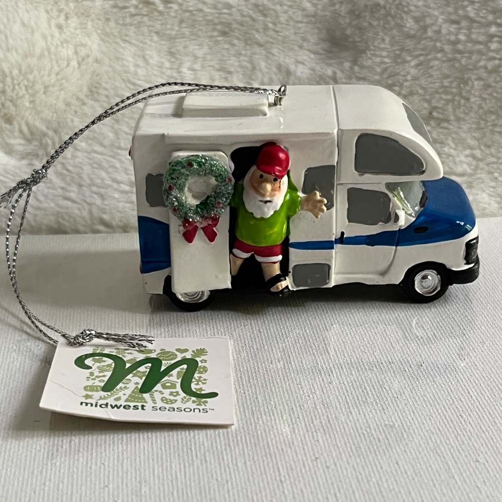2013 Midwest Seasons Santa Waving Hello From RV Christmas Ornament